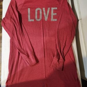 Victoria's Secret Red Top with Silver Accents